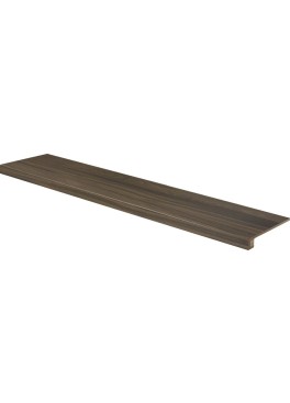 Dlažba RAKO Board DCFVF144 schodová tvarovka tmavě hnědá 30x120