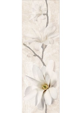 Dekorace Stone Flowers Beige 25x75