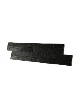 Kamenný obklad z břidlice Black Fire Soft 10x40 cm
