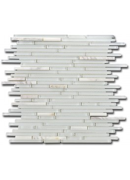 Mozaika skleněná El Casa Stick White 30x30,8 cm
