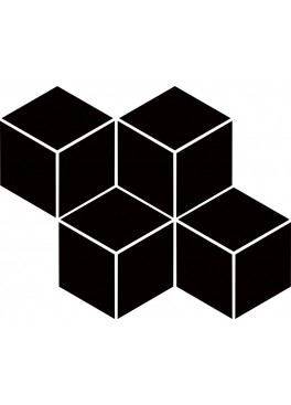 Univerzální Mozaika Nero Romb Heksagon 20,4x23,8