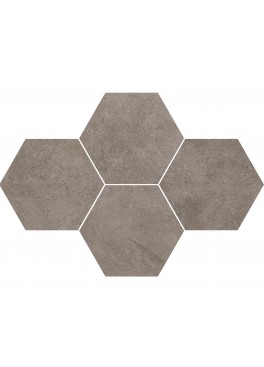 Dlažba Qubus Dark Grey Mosaic Hexagon 40,8x28,3
