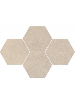 Dlažba Qubus Soft Grey Mosaic Hexagon 40,8x28,3