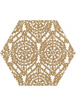 Dlažba Dekor Shiny Lines Gold A Heksagon 19,8x17,1
