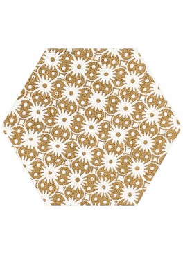 Dlažba Dekor Shiny Lines Gold D Heksagon 19,8x17,1