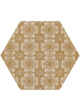 Dlažba Dekor Shiny Lines Gold E Heksagon 19,8x17,1