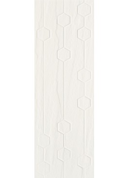 Obklad Titanium Bianco Heksagon Struktura Rekt. 75x25