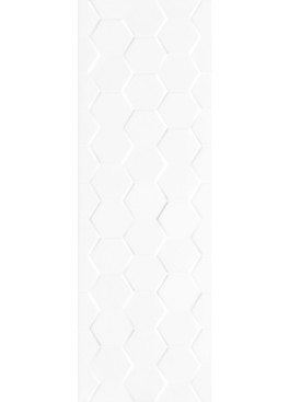 Obklad Hexagon White Glossy Rekt. 75x25