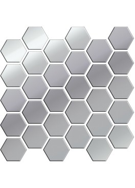 Dekor Mix Slate Platinum Glass Hexagon Mosaic 25,8x25